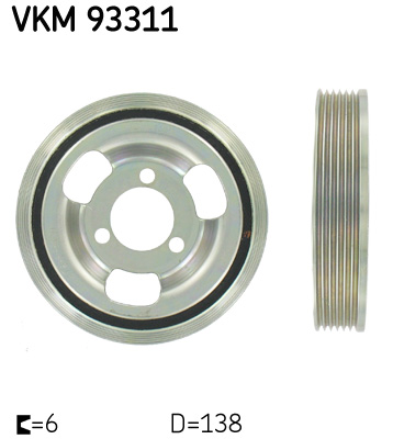Belt Pulley, crankshaft - VKM 93311 SKF